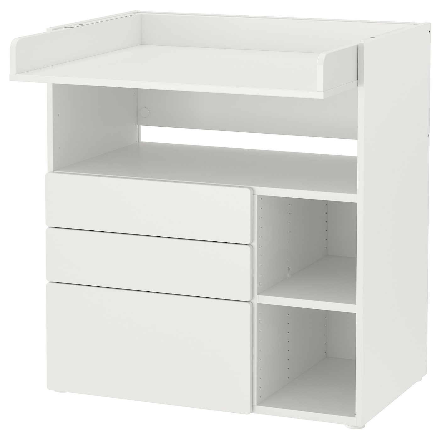 IKEA SMÅSTAD stół do przewijania, biały biały/z 3 szufladami, 90x79x100 cm