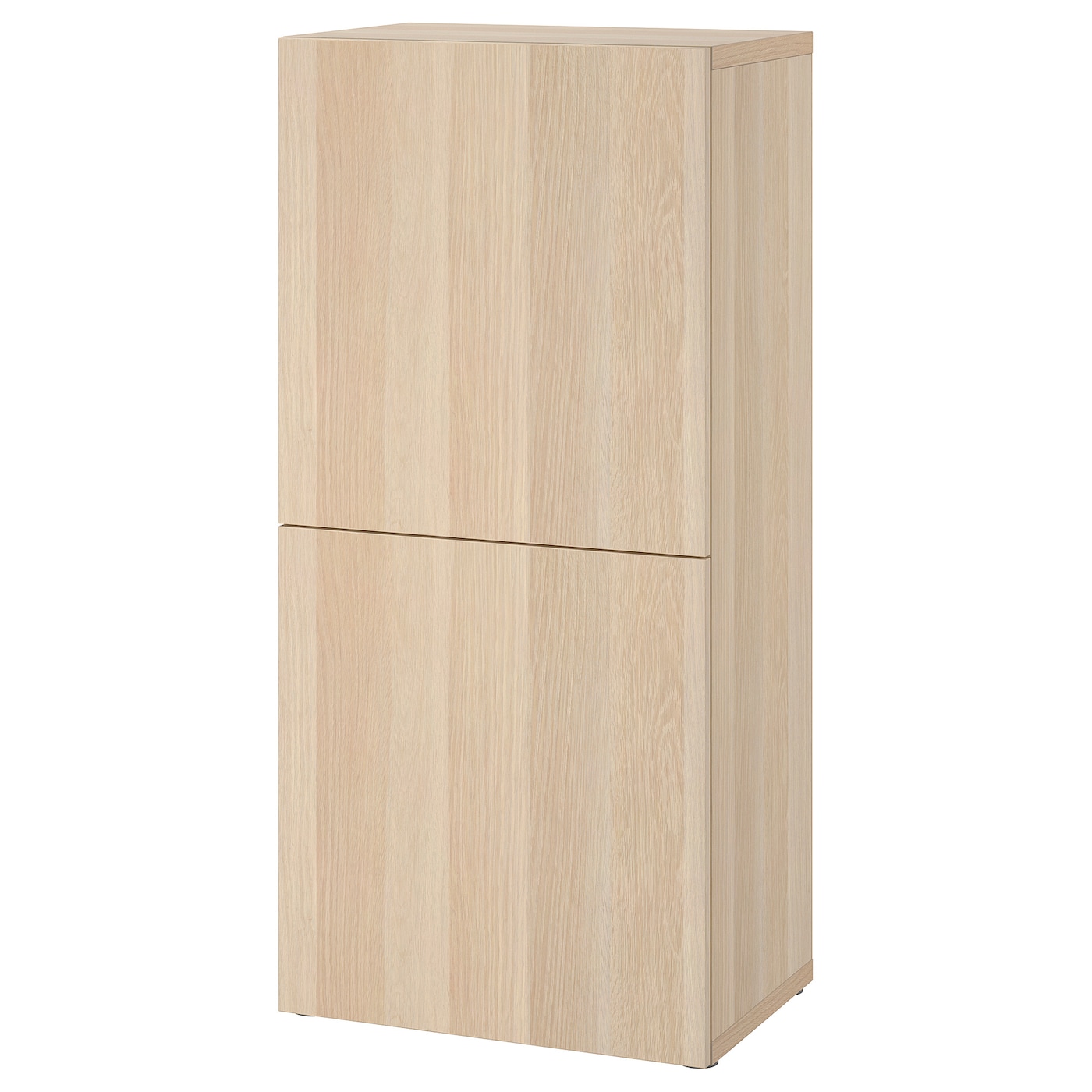 IKEA BESTÅ szafka z drzwiczkami, imitacja dębu bejcowanego na biało/Lappviken imitacja dębu bejcowanego na biało, 60x42x129 cm