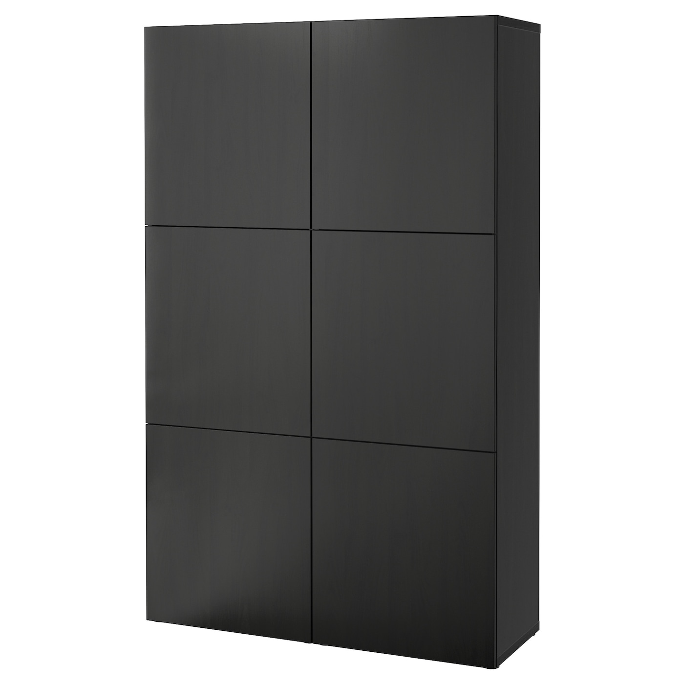 IKEA BESTÅ kombinacja z drzwiami, czarnybrąz/Lappviken czarnybrąz, 120x42x193 cm