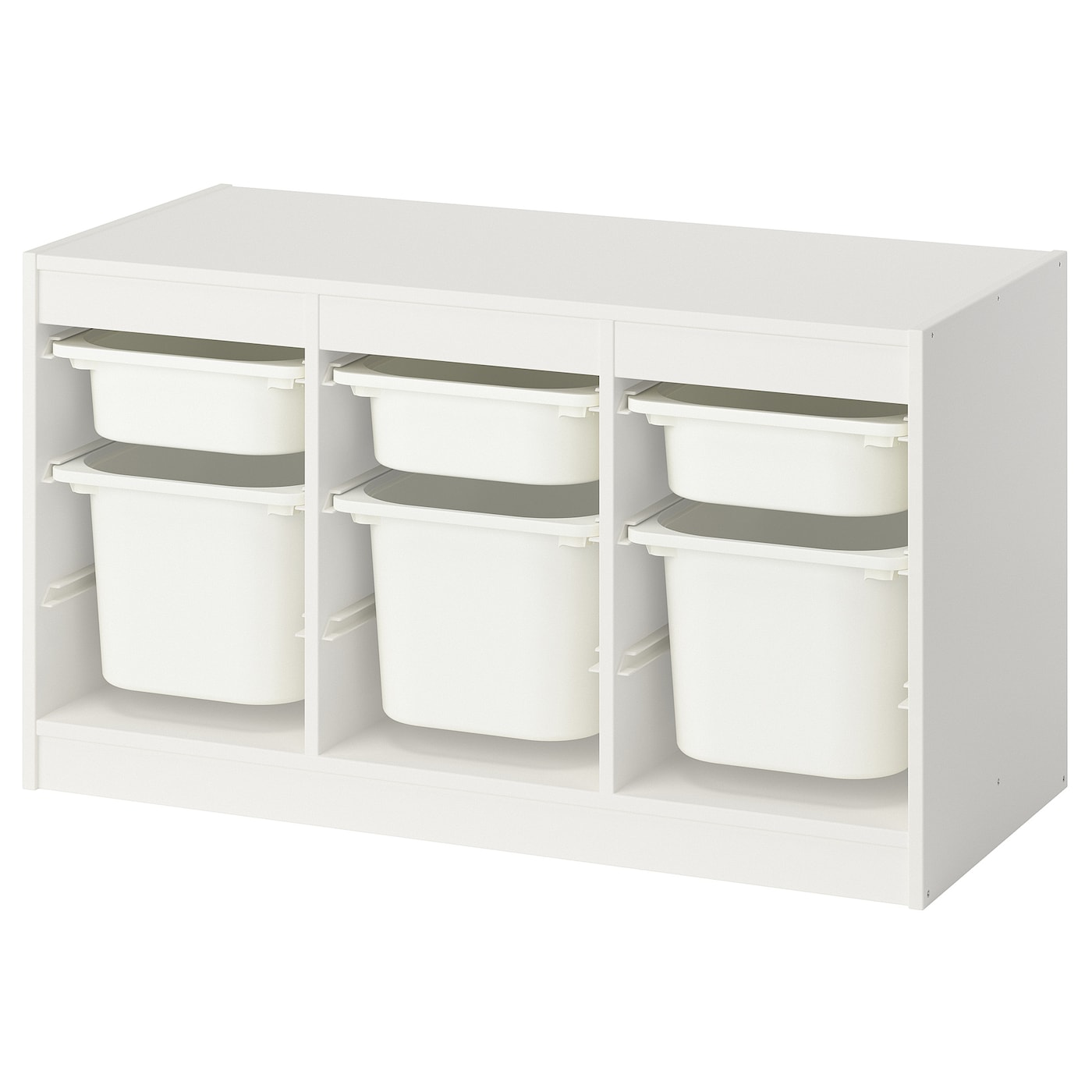 IKEA TROFAST regał z pojemnikami, biały/biały, 99x44x56 cm
