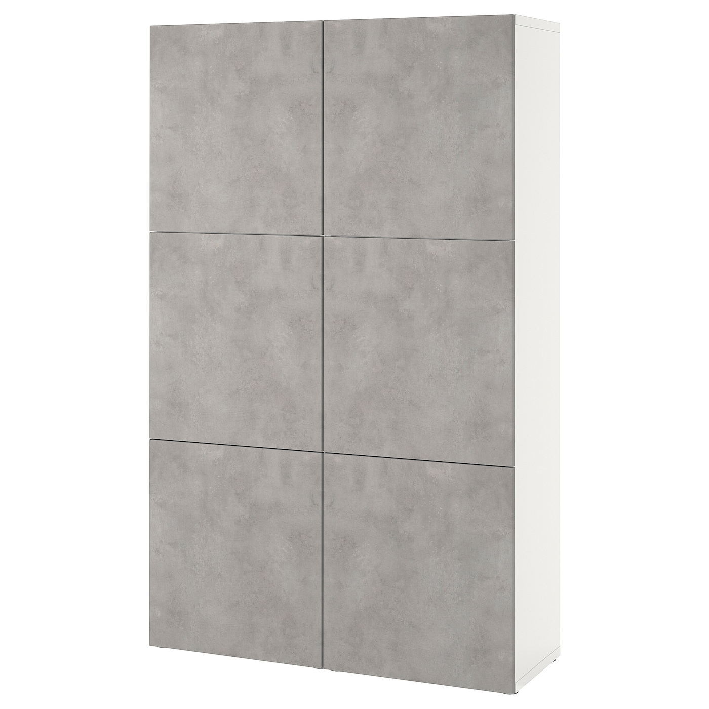 IKEA BESTÅ kombinacja z drzwiami, biały Kallviken/jasnoszary imitacja betonu, 120x42x193 cm