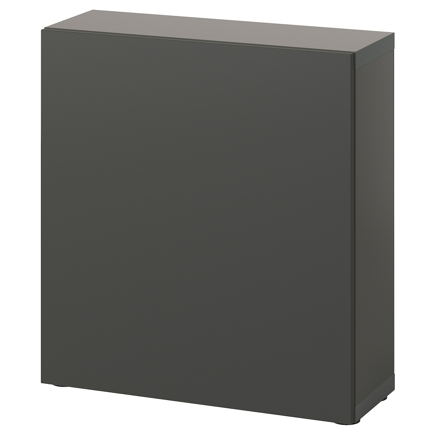 IKEA BESTÅ szafka z drzwiczkami, ciemnoszary/Lappviken ciemnoszary, 60x22x64 cm