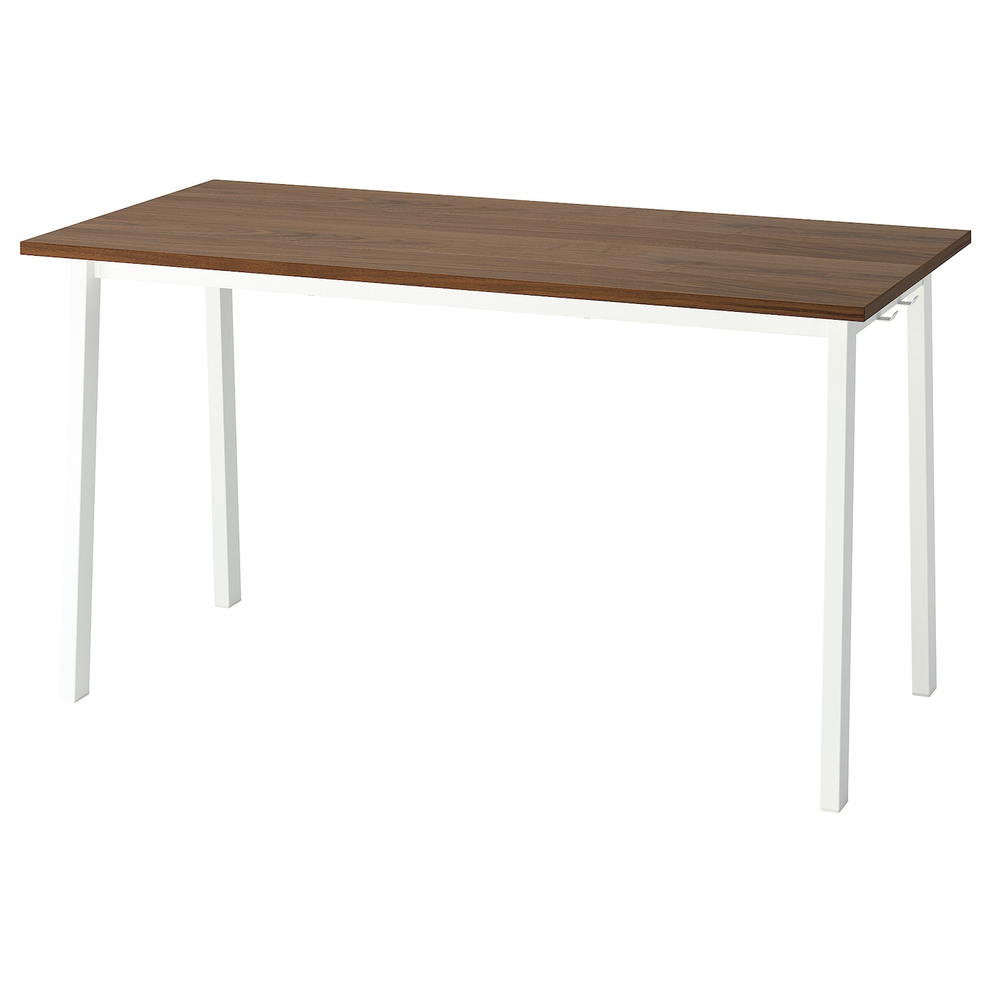 IKEA MITTZON stół konferencyjny, okleina orzechowa/biały, 140x68x75 cm