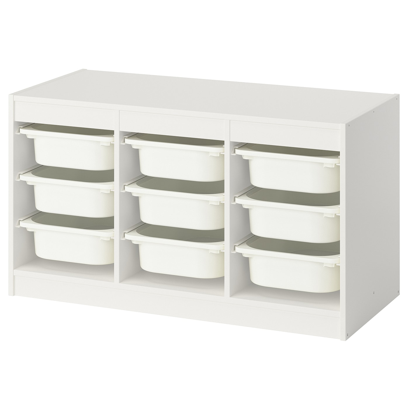 IKEA TROFAST regał z pojemnikami, biały/biały, 99x44x56 cm