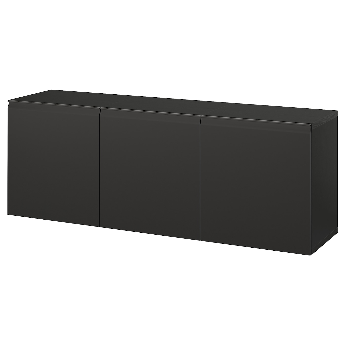 IKEA BESTÅ kombinacja szafek ściennych, czarnybrąz/Hammarsmed antracyt, 180x42x64 cm