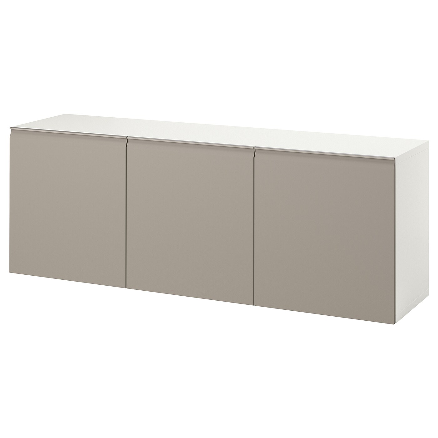 IKEA BESTÅ kombinacja szafek ściennych, biały/Hammarsmed beżowy, 180x42x64 cm