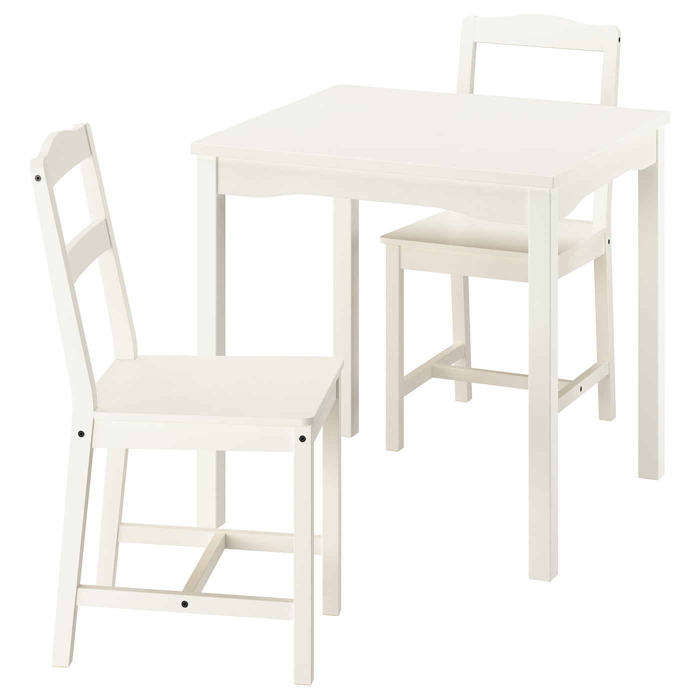 IKEA HAUGA / HAUGA stół i 2 krzesła, biały/biały, 74x74 cm