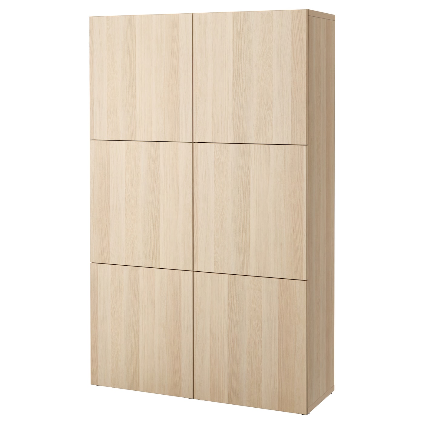 IKEA BESTÅ kombinacja z drzwiami, imitacja dębu bejcowanego na biało/Lappviken imitacja dębu bejcowanego na biało, 120x42x193 cm