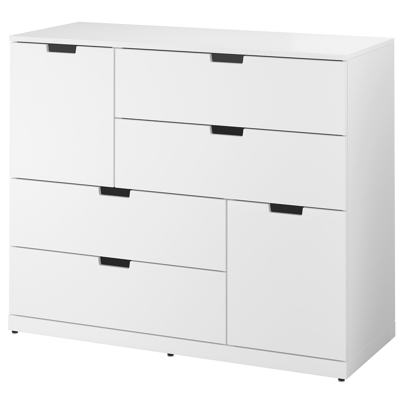 IKEA NORDLI komoda, 6 szuflad, biały, 120x99 cm