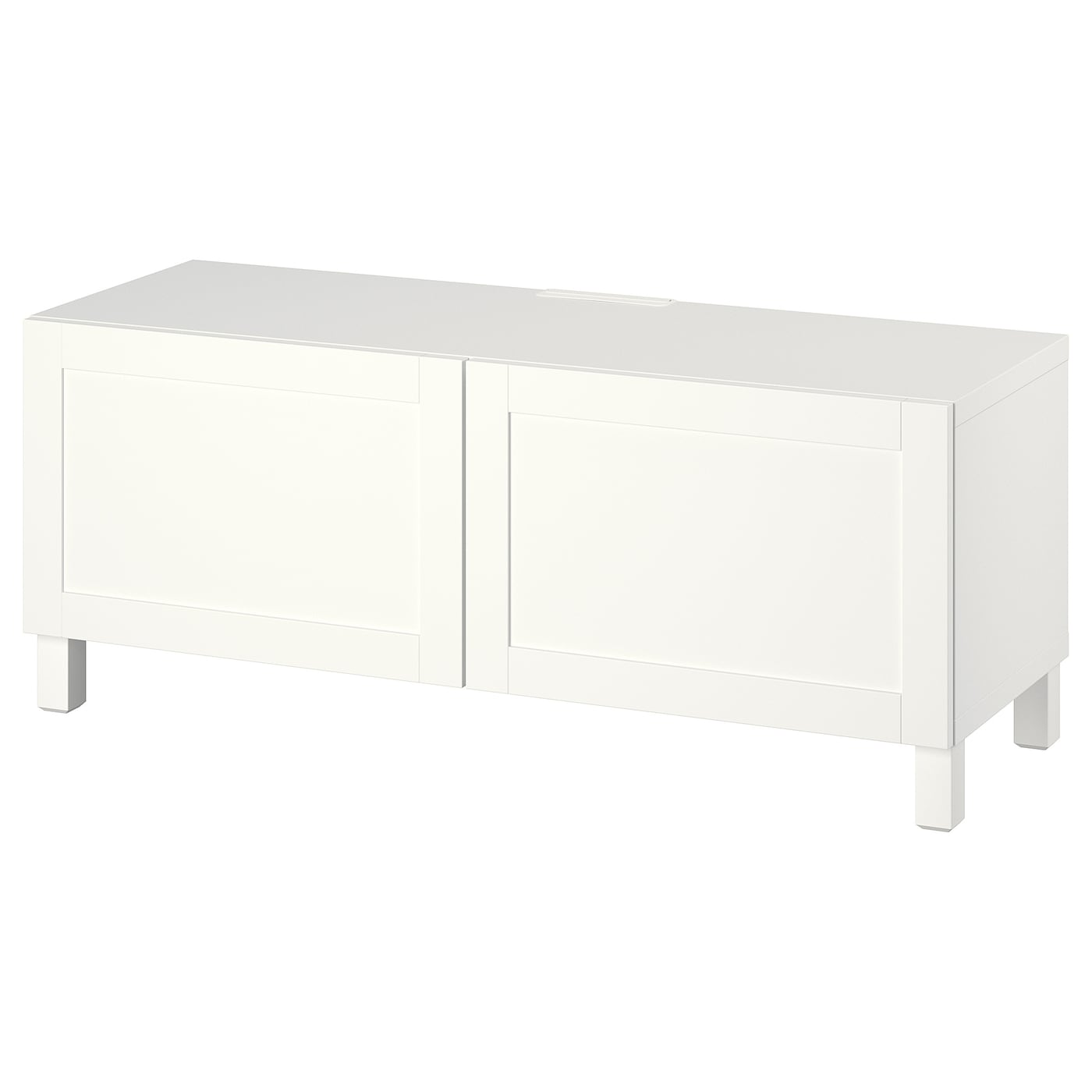IKEA BESTÅ ława TV z drzwiami, biały Hanviken/Stubbarp/biały, 120x42x48 cm