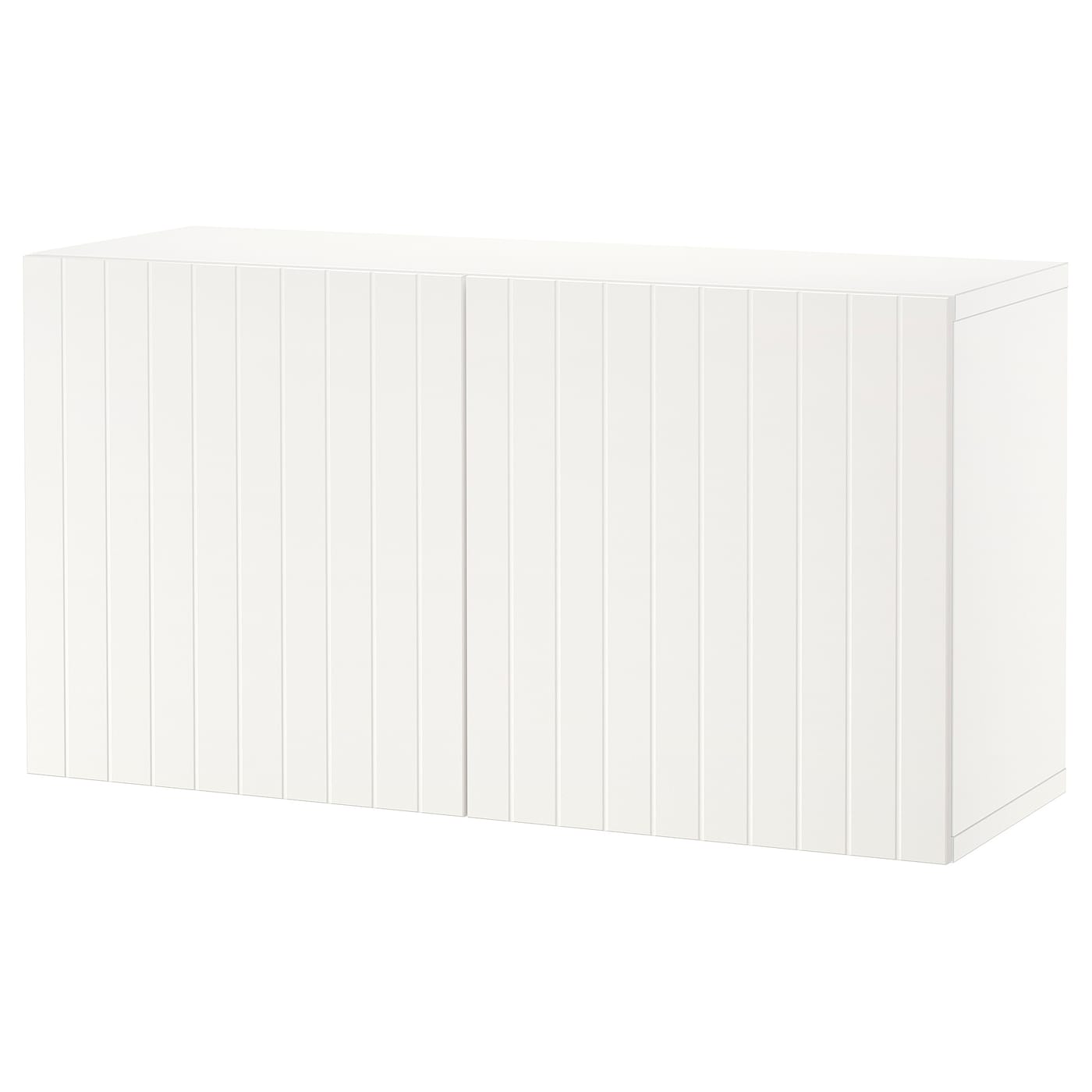 IKEA BESTÅ kombinacja szafek ściennych, biały/Sutterviken, 120x42x64 cm