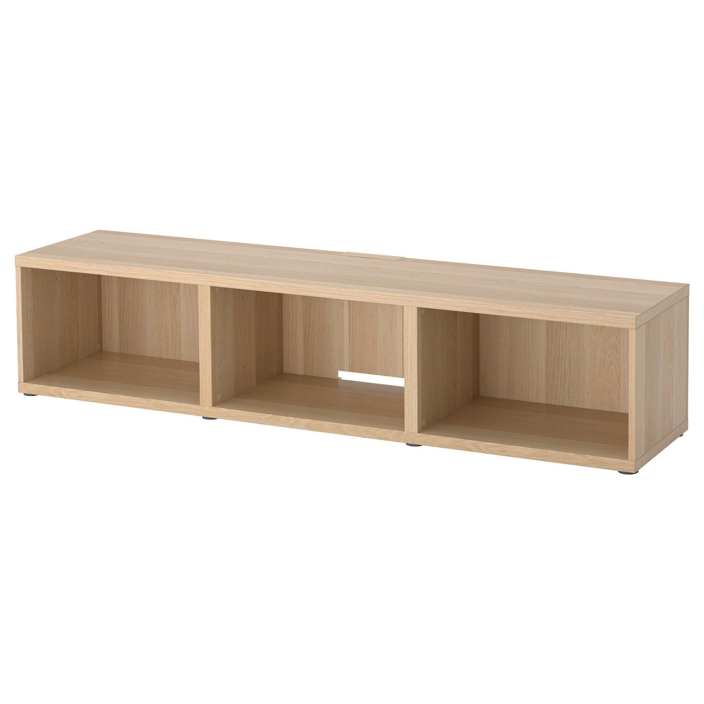 IKEA BESTÅ szafka pod TV, imitacja dębu bejcowanego na biało, 180x40x38 cm