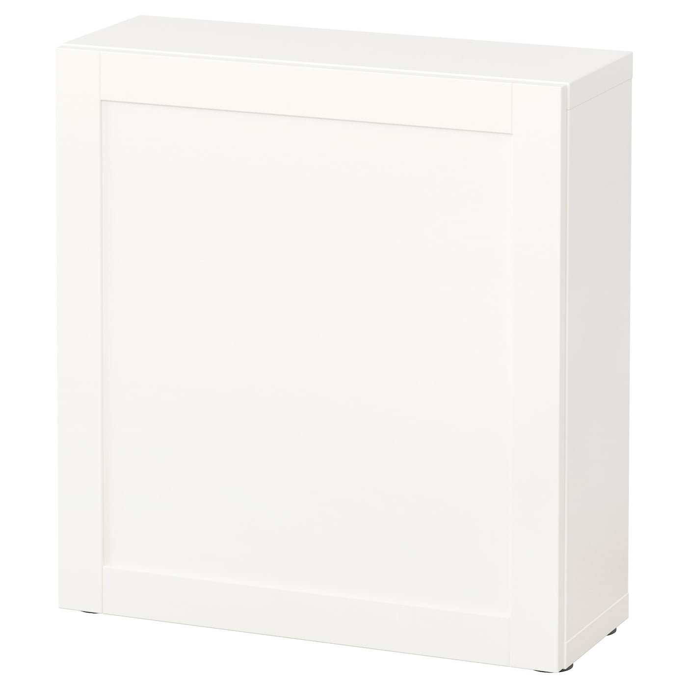 IKEA BESTÅ szafka z drzwiczkami, biały/Hanviken biały, 60x22x64 cm