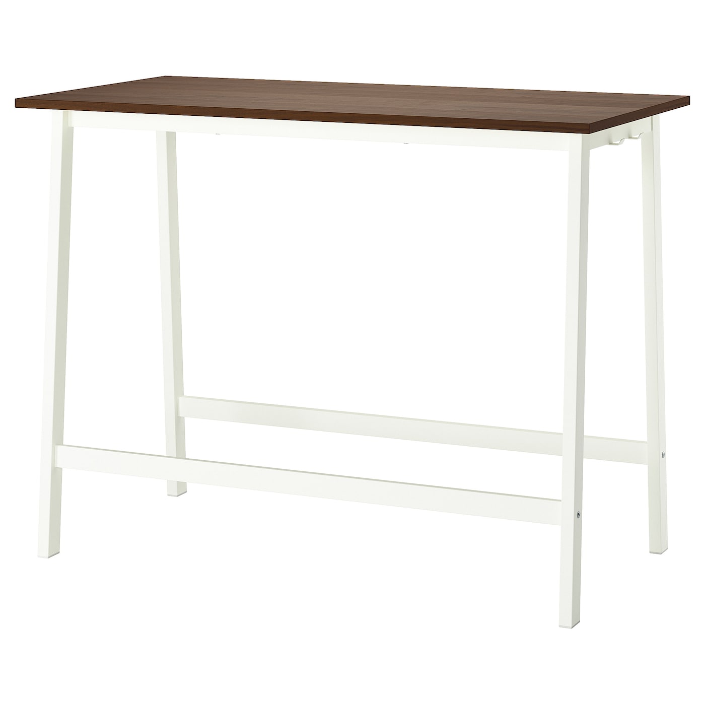 IKEA MITTZON stół konferencyjny, okleina orzechowa/biały, 140x68x105 cm