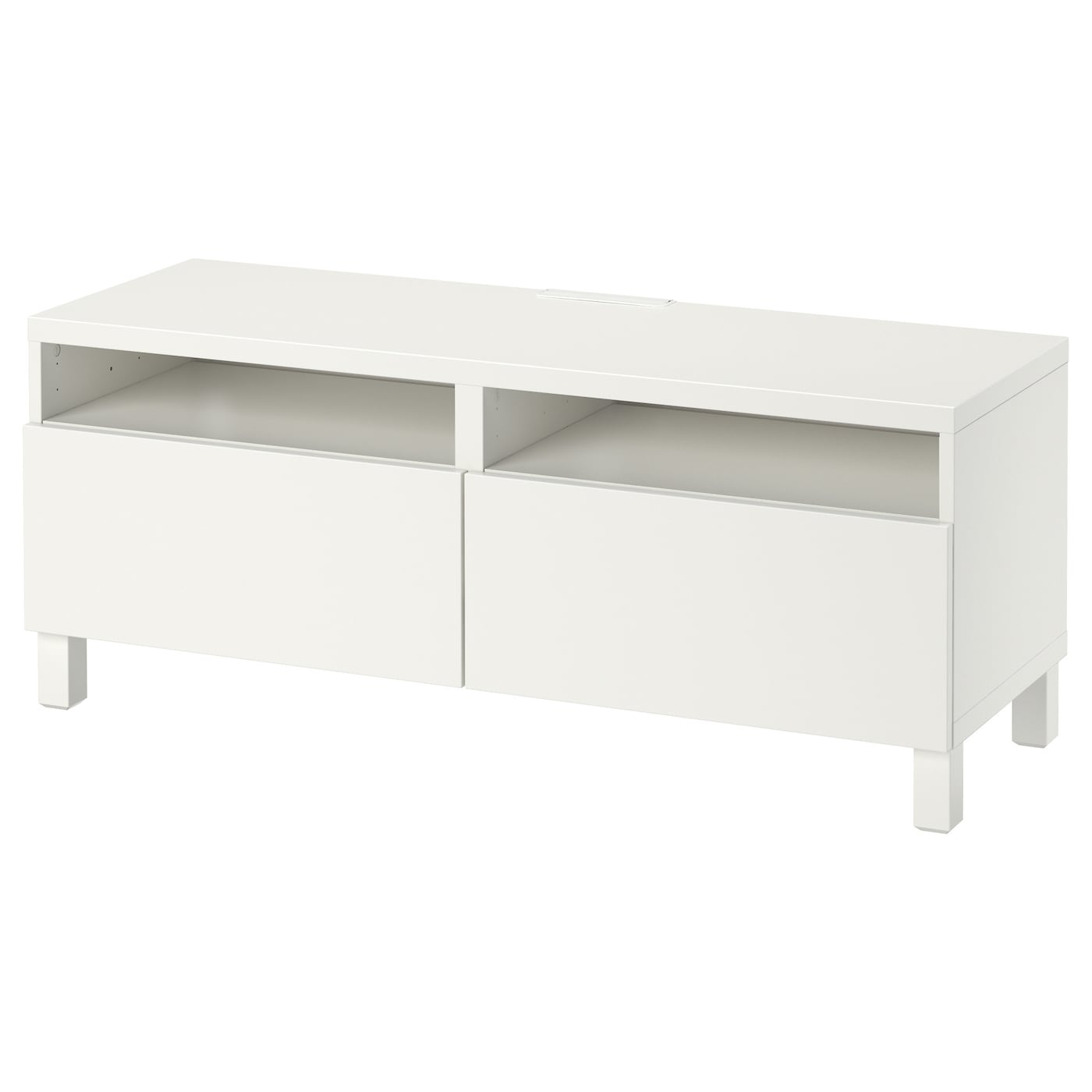 IKEA BESTÅ ława TV z szufladami, biały/Lappviken/Stubbarp biały, 120x42x48 cm