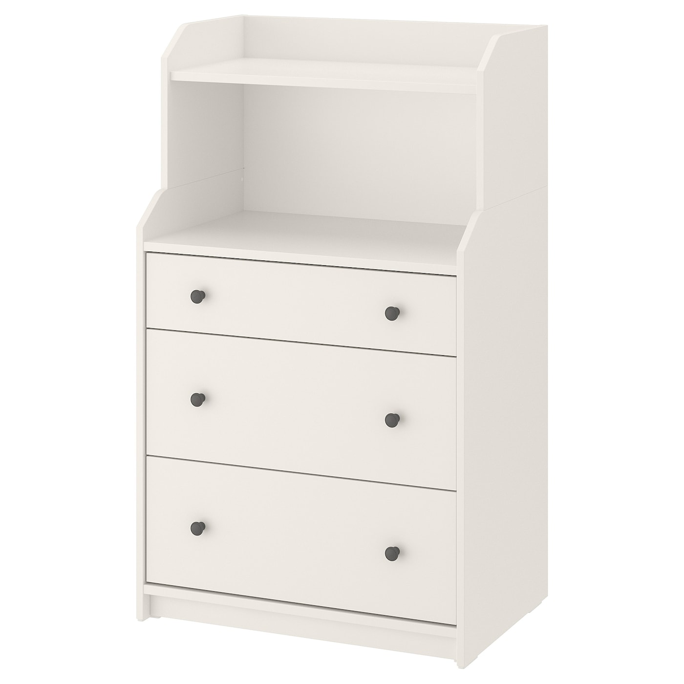 IKEA HAUGA komoda 3 szuflady z półką, biały, 70x116 cm