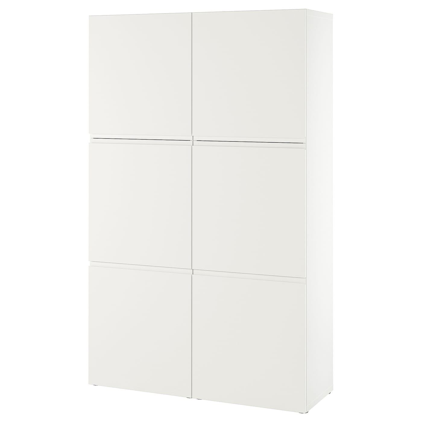 IKEA BESTÅ kombinacja z drzwiami, biały/Västerviken biały, 120x42x193 cm