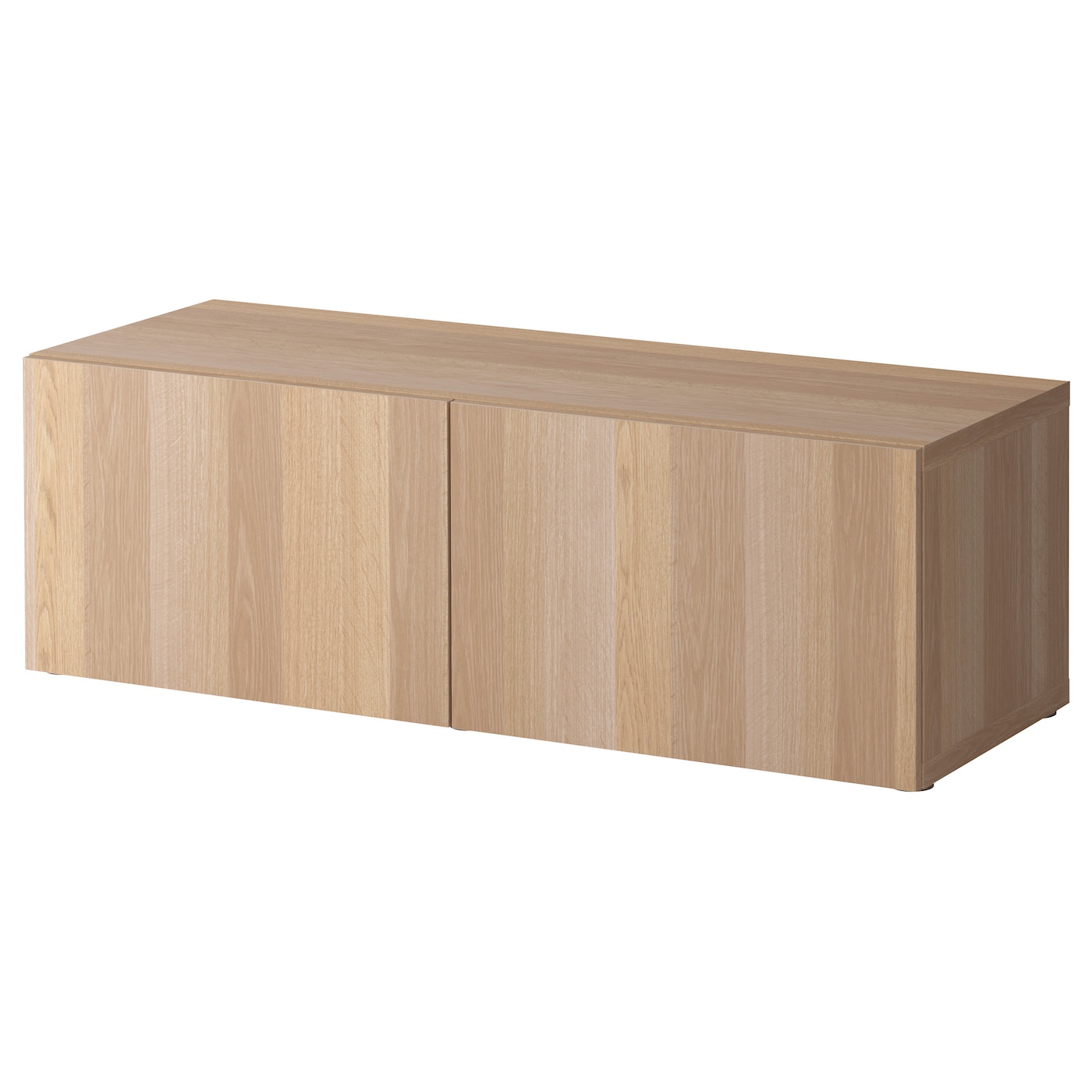 IKEA BESTÅ szafka z drzwiczkami, imitacja dębu bejcowanego na biało/Lappviken imitacja dębu bejcowanego na biało, 120x42x38 cm