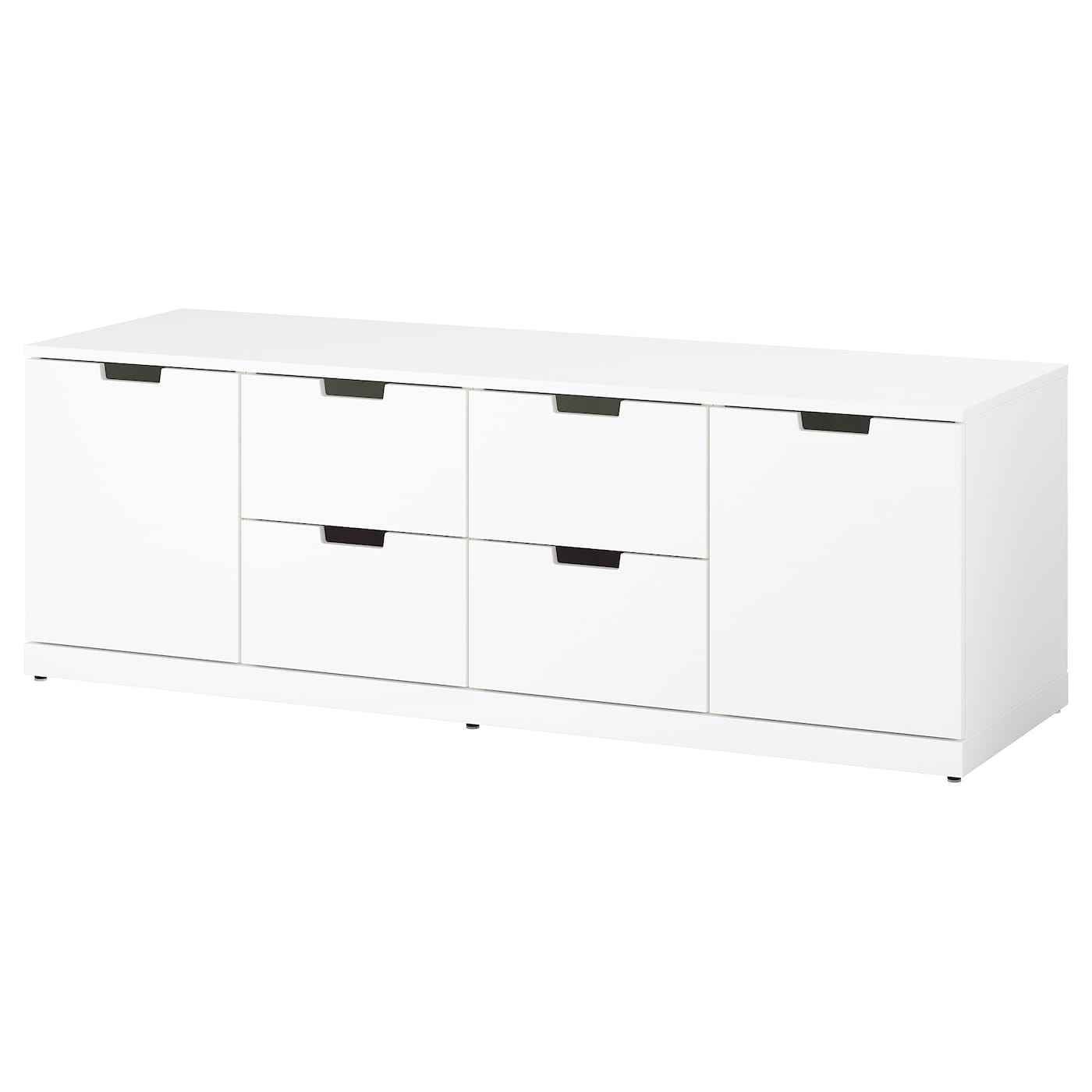 IKEA NORDLI komoda, 6 szuflad, biały, 160x54 cm