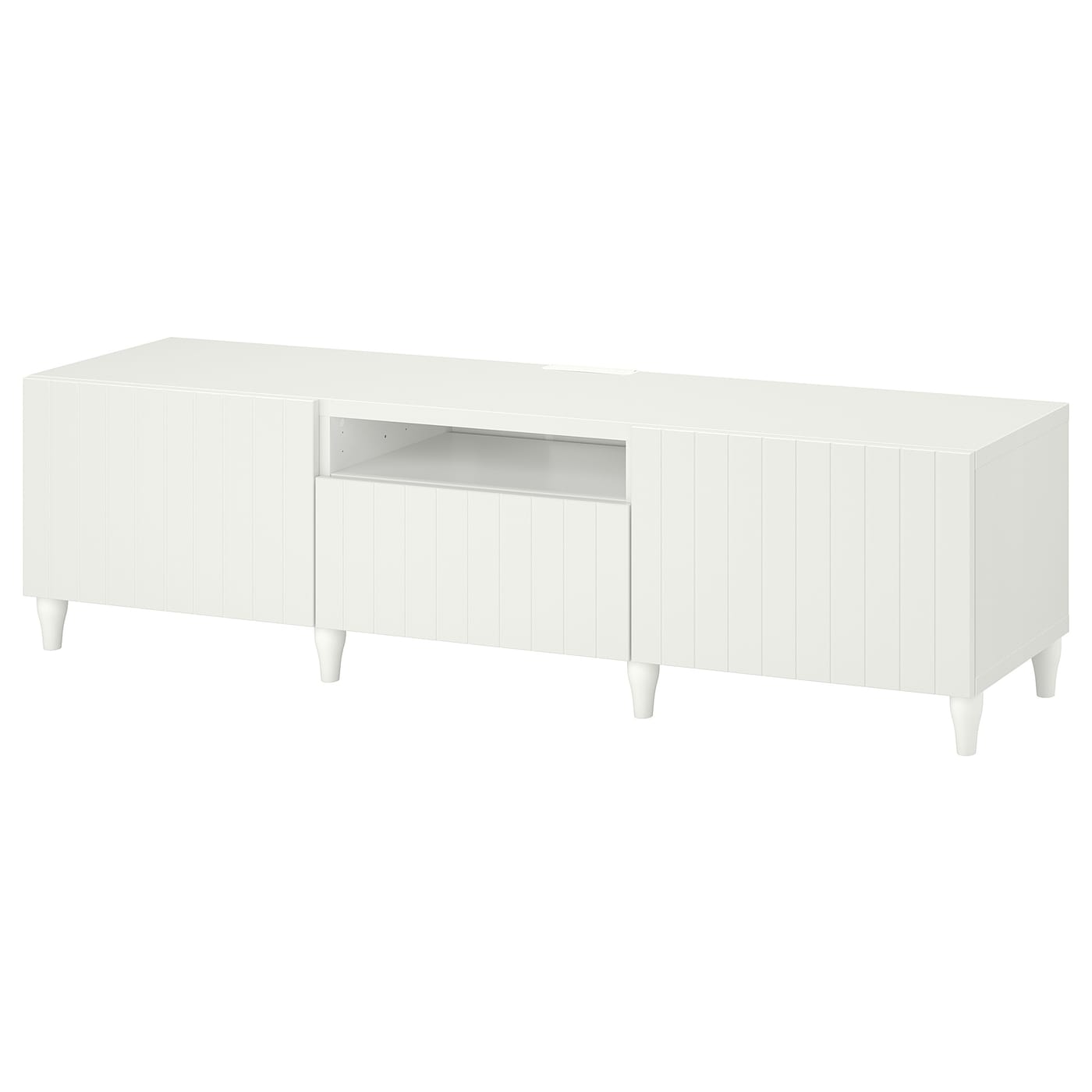 IKEA BESTÅ szafka pod TV, biały/Sutterviken/Kabbarp biały, 180x42x48 cm