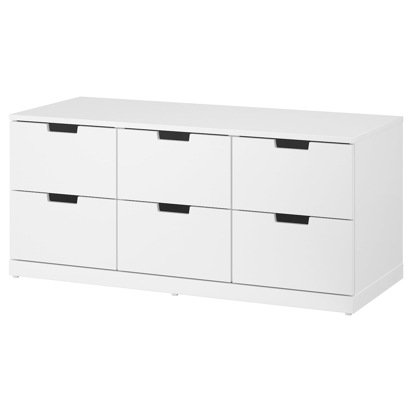 IKEA NORDLI komoda, 6 szuflad, biały, 120x54 cm