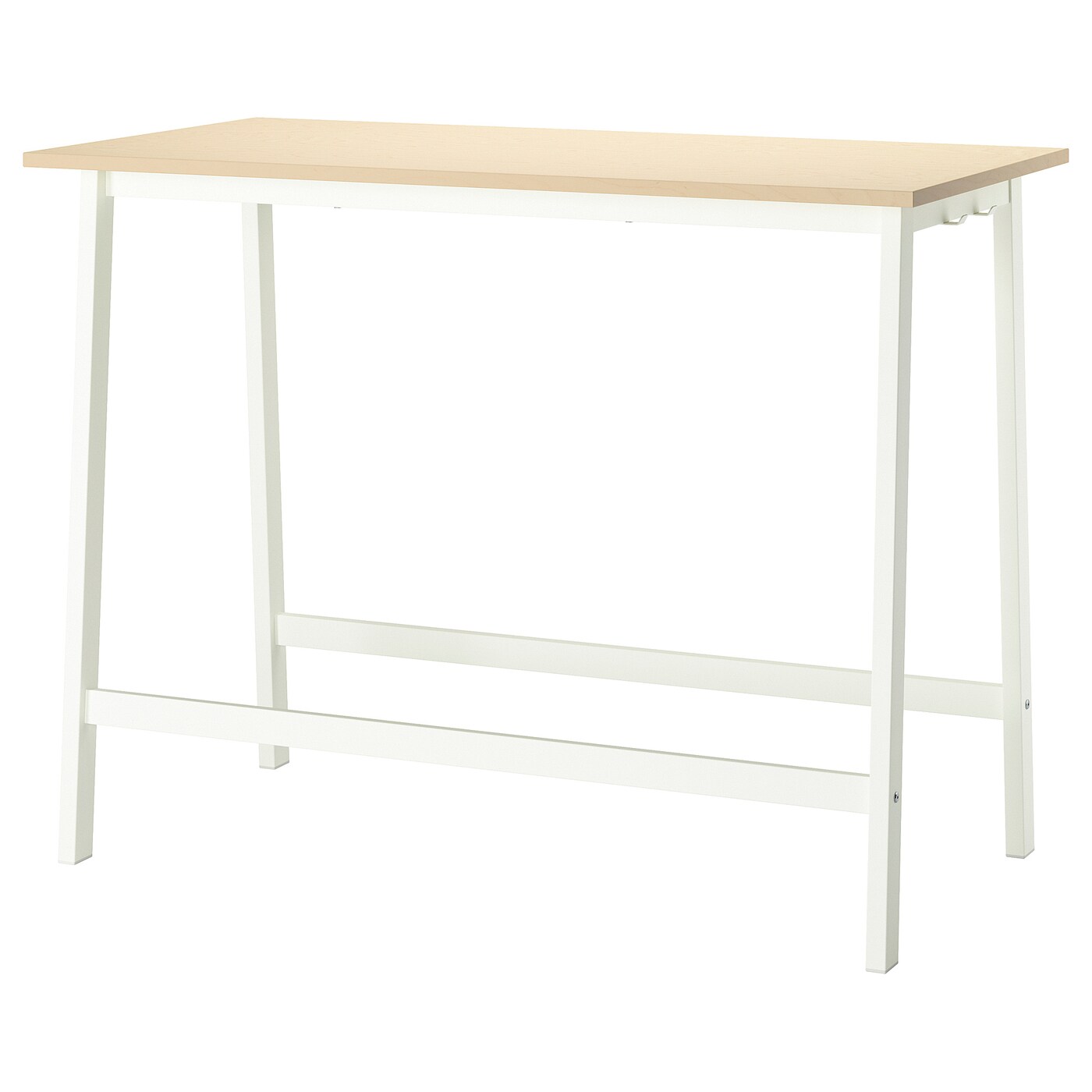 IKEA MITTZON stół konferencyjny, okl brzoz/biały, 140x68x105 cm