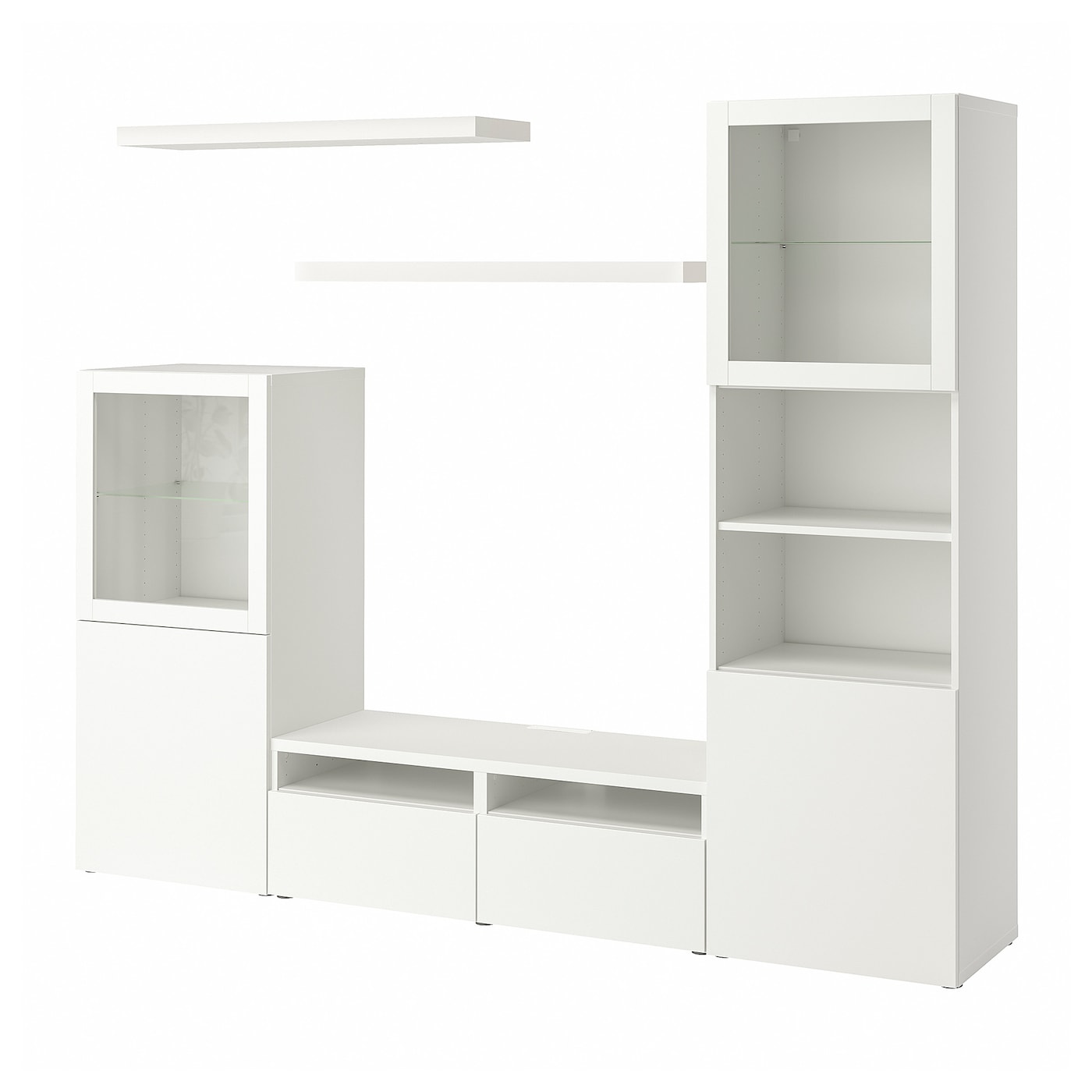 IKEA BESTÅ / LACK szafka pod TV, biały, 240x42x193 cm