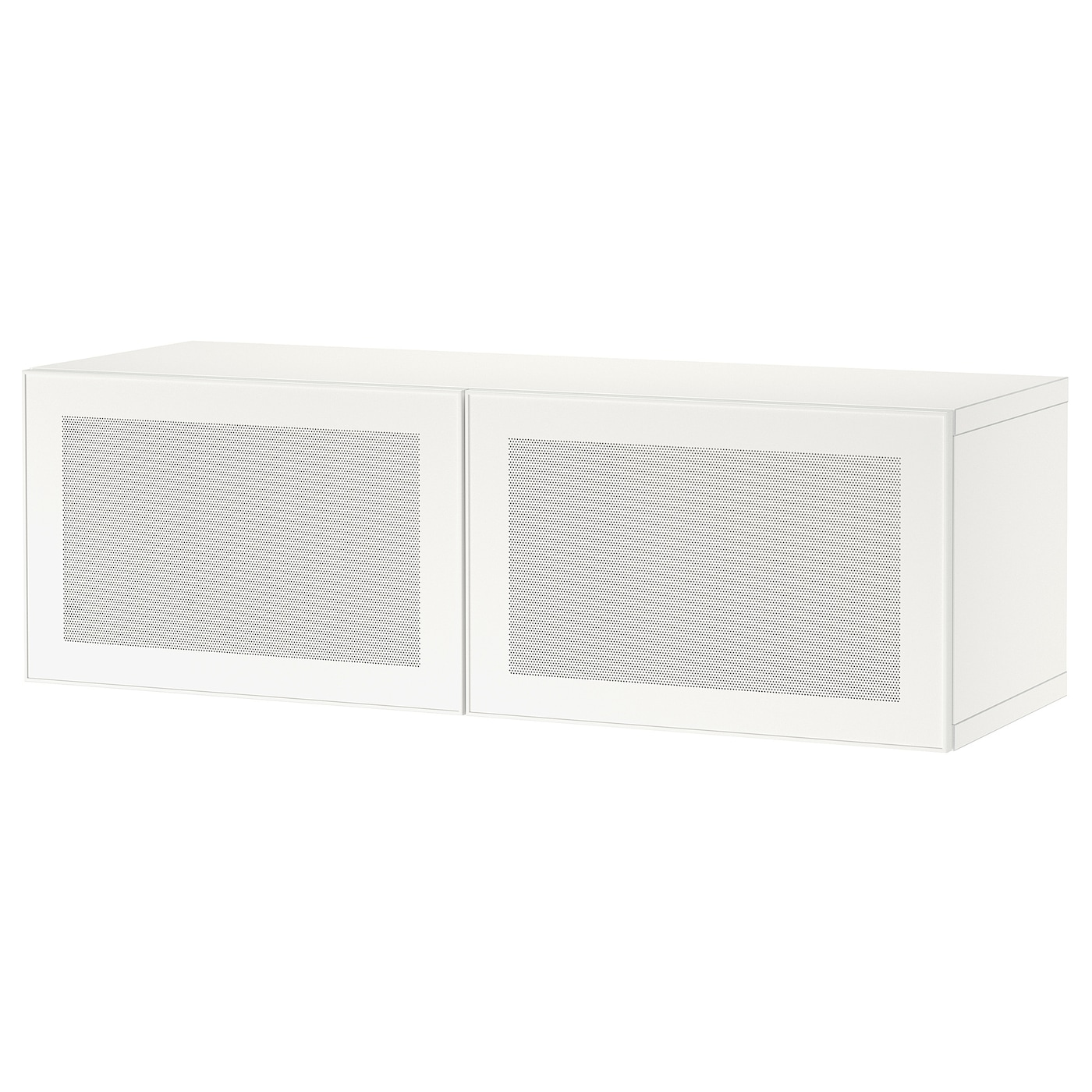 IKEA BESTÅ kombinacja szafek ściennych, biały/Mörtviken biały, 120x42x38 cm