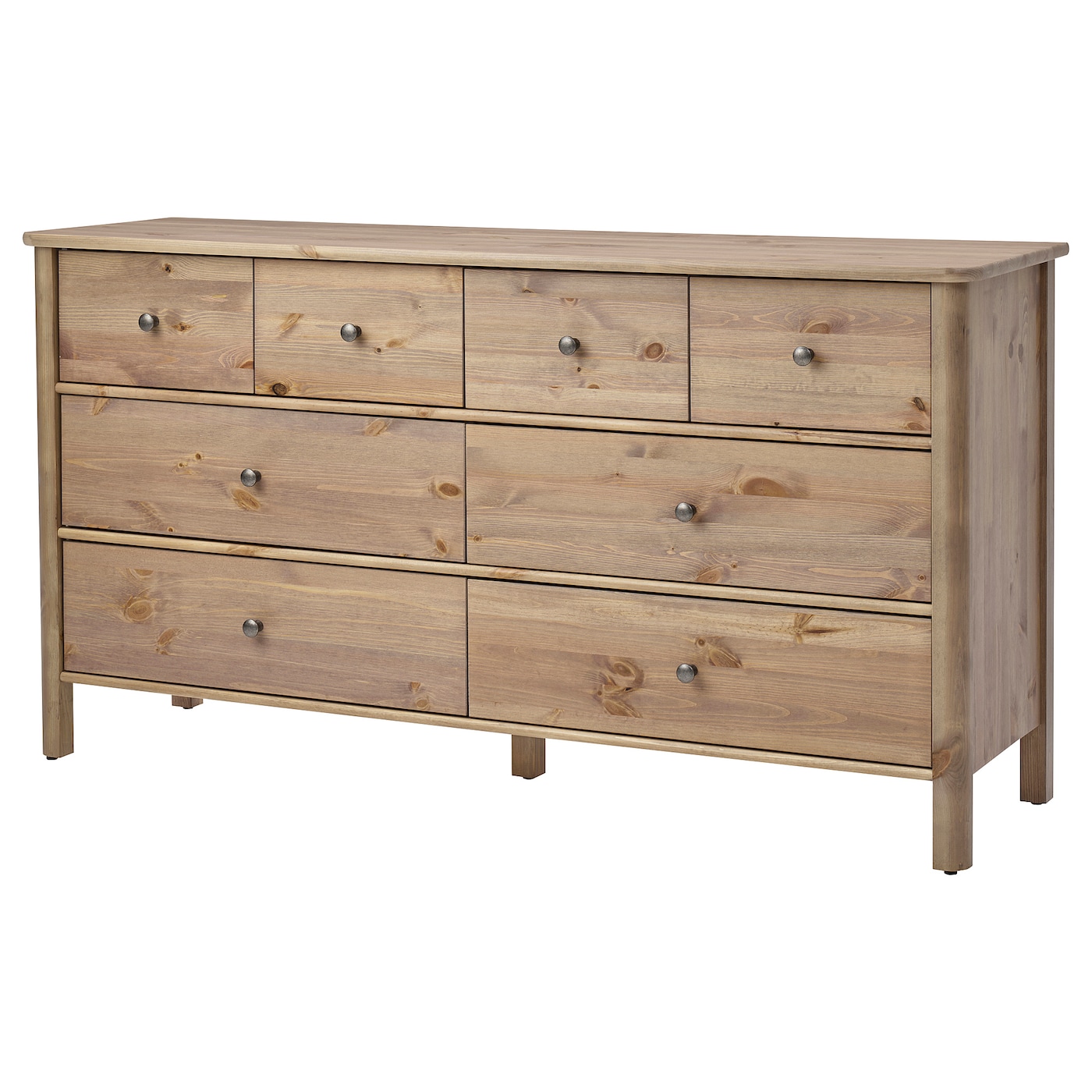 IKEA STOREMOLLA komoda, 8 szuflad, szarobrązowy bejcowane, 171x50x91 cm