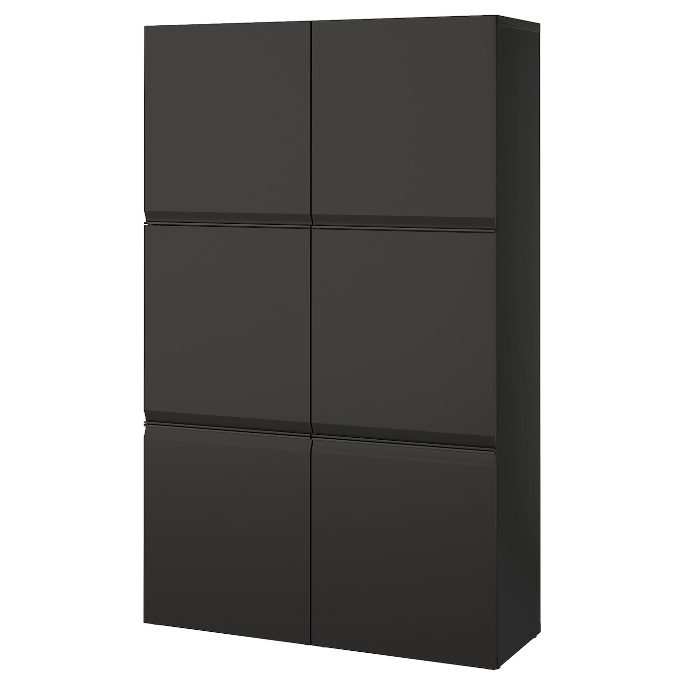 IKEA BESTÅ kombinacja z drzwiami, czarnybrąz/Hammarsmed antracyt, 120x42x193 cm