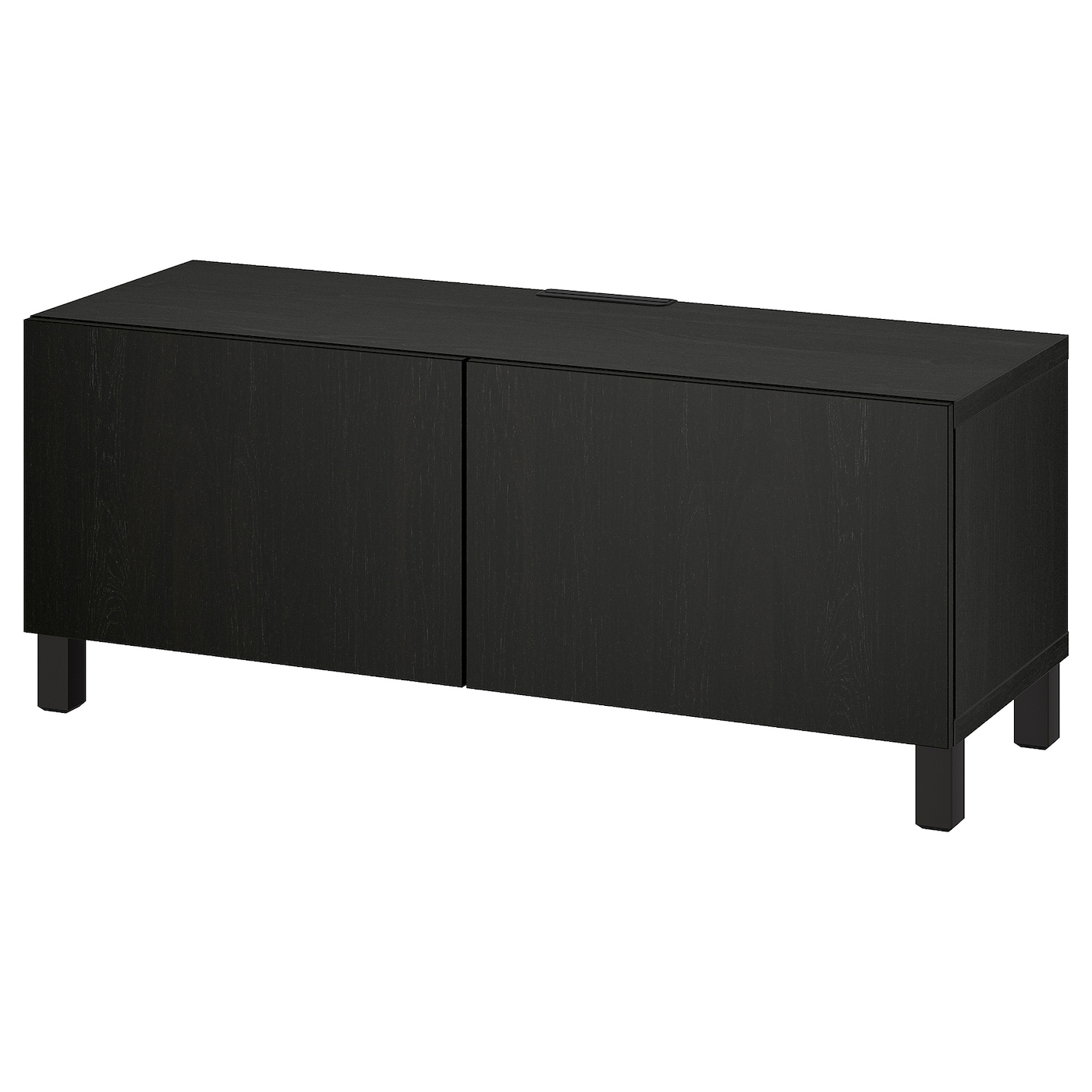 IKEA BESTÅ ława TV z drzwiami, czarnybrąz/Lappviken/Stubbarp czarnybrąz, 120x42x48 cm