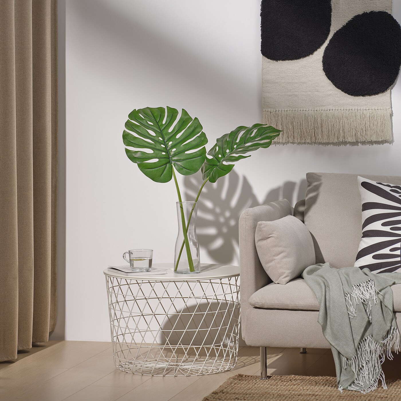 IKEA SMYCKA sztuczny liść, do wewnątrz/na zewnątrz/Monstera zielony, 80 cm