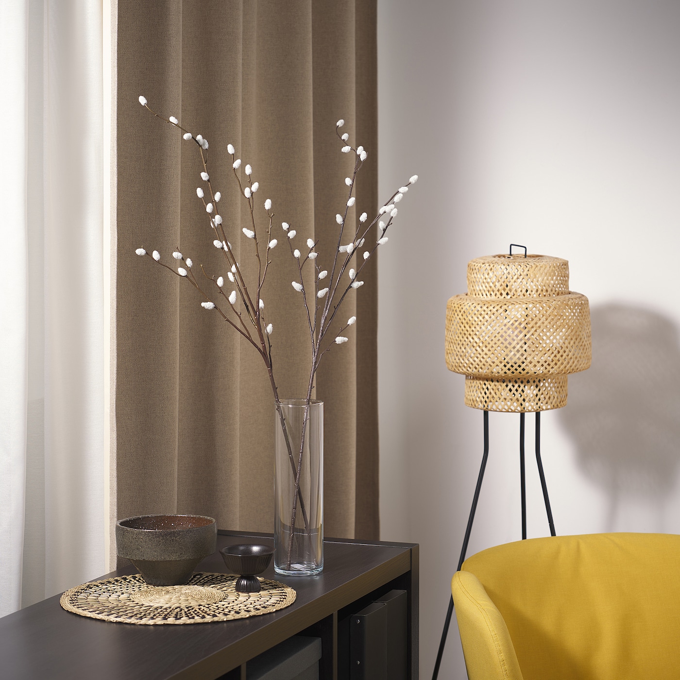 IKEA SMYCKA Sztuczna gałązka, wierzba, 85 cm