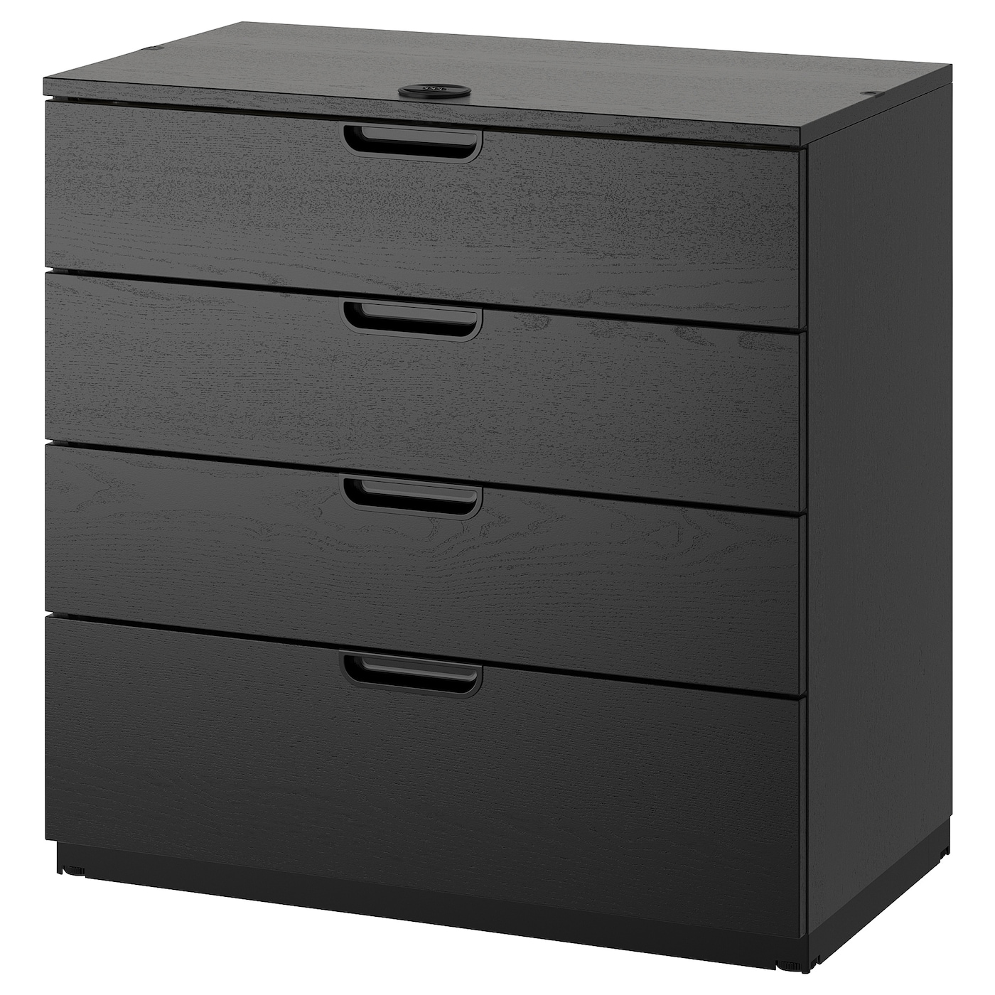 IKEA GALANT komoda, okl jesionowa bejcowana na czarno, 80x80 cm