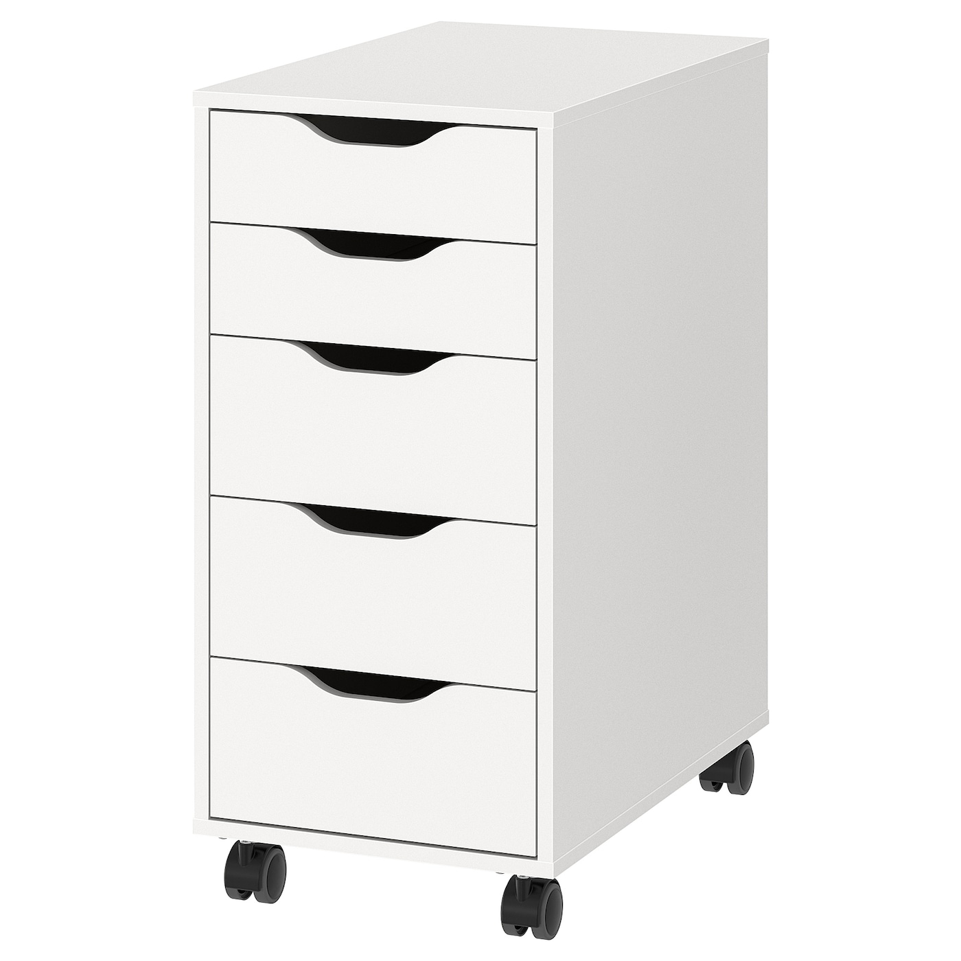 IKEA ALEX komoda na kółkach, biały/czarny, 36x76 cm