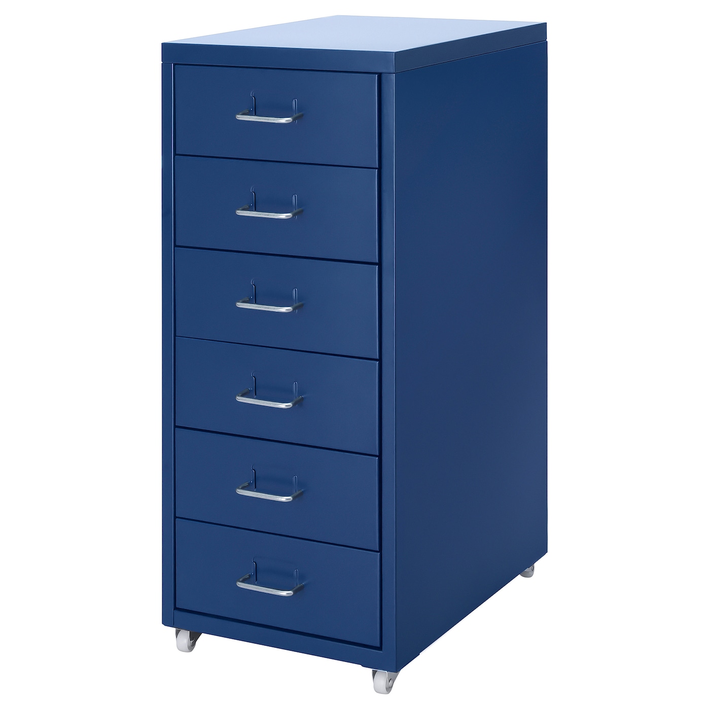 IKEA HELMER komoda na kółkach, niebieski, 28x69 cm