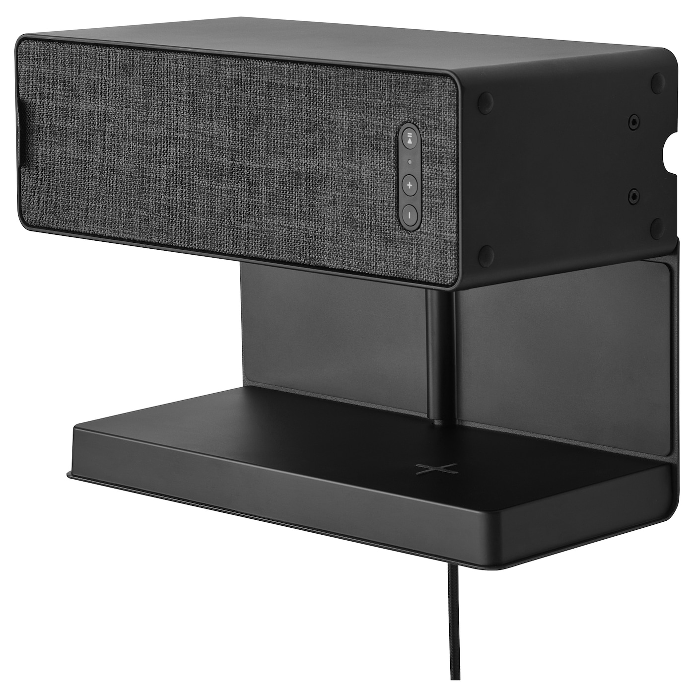 IKEA SYMFONISK głośnik z półką, czarny/gen 2, Wysokość całkowita: 22 cm