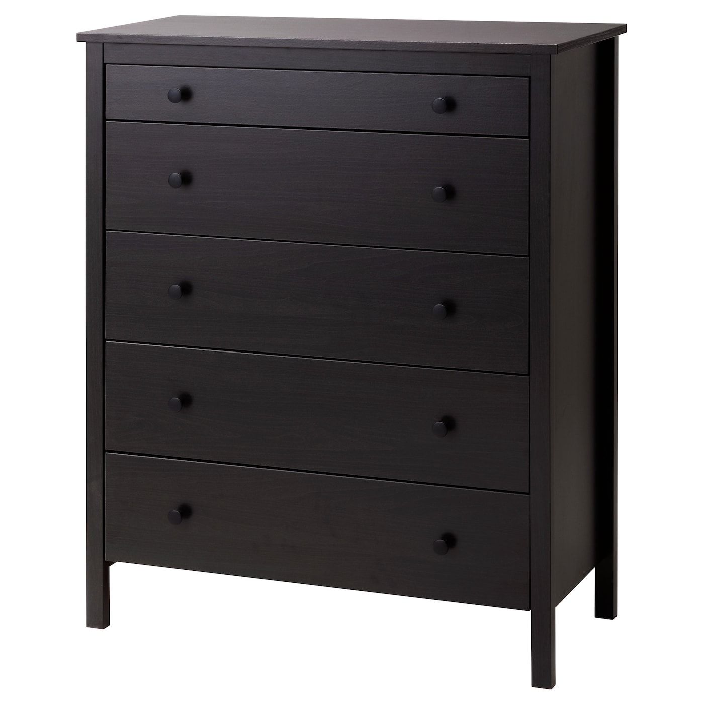 IKEA KOPPANG komoda, 5 szuflad, czarnybrąz, 90x114 cm