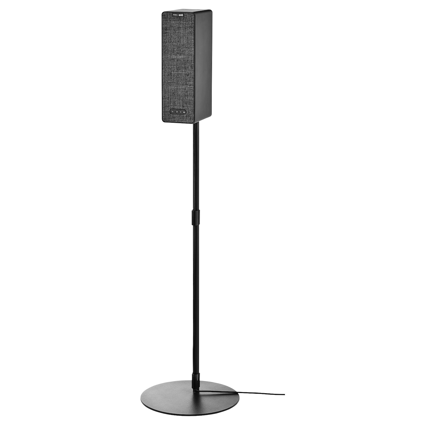 IKEA SYMFONISK głośnik regałowy ze stojakiem podł, czarny/gen 2, Średnica podstawy: 30 cm