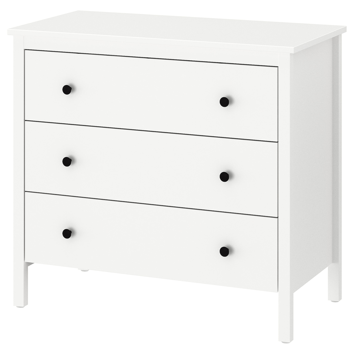 IKEA KOPPANG komoda, 3 szuflady, biały, 90x83 cm