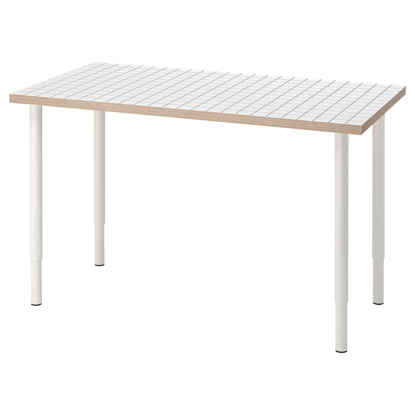 IKEA LAGKAPTEN / OLOV biurko, biały antracyt/biały, 120x60 cm