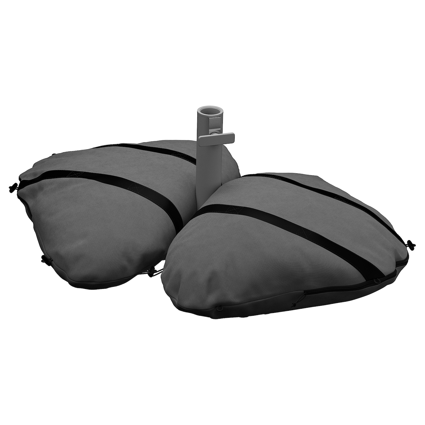 IKEA IGGÖN podst parasola z workami na piasek, ciemnoszary, 60x60 cm