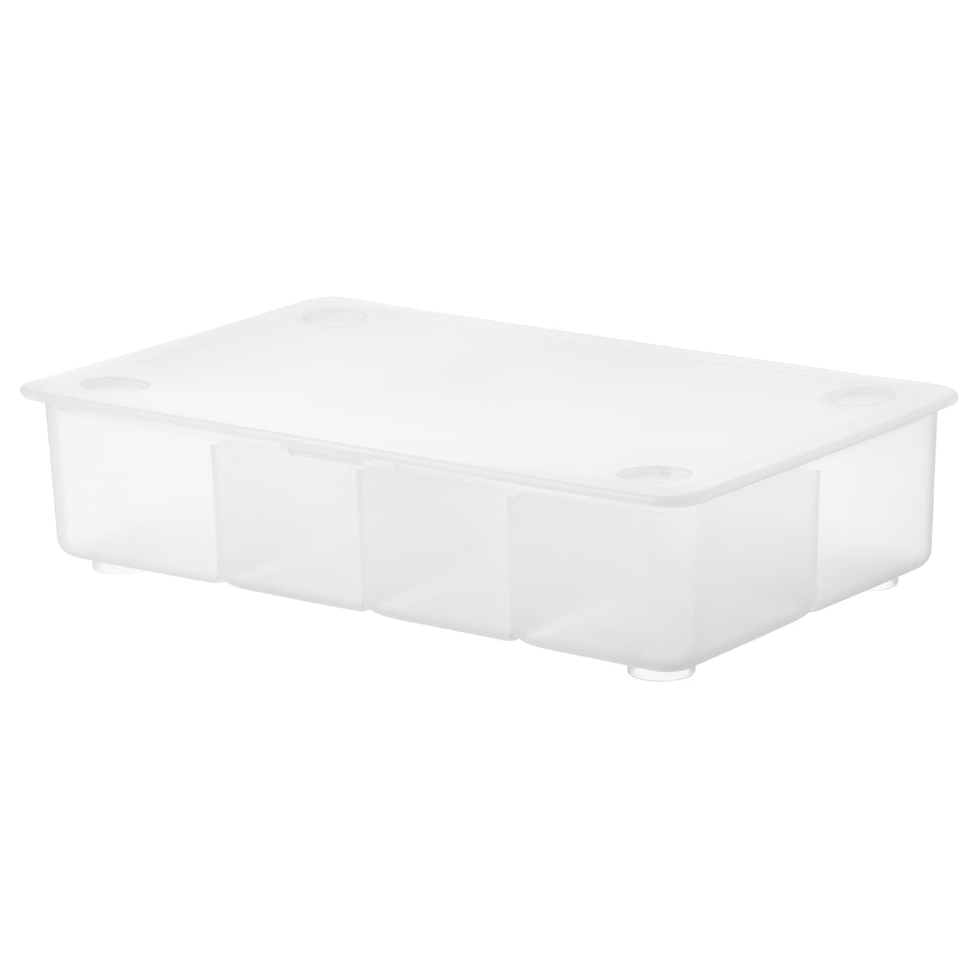 IKEA GLIS pudełko z pokrywką, przezroczysty, 34x21 cm