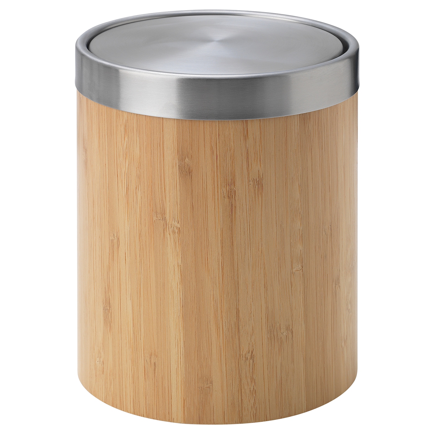 IKEA TRÄSKET kosz na odpady, stal nierdz/okleina bambusowa, 3 l