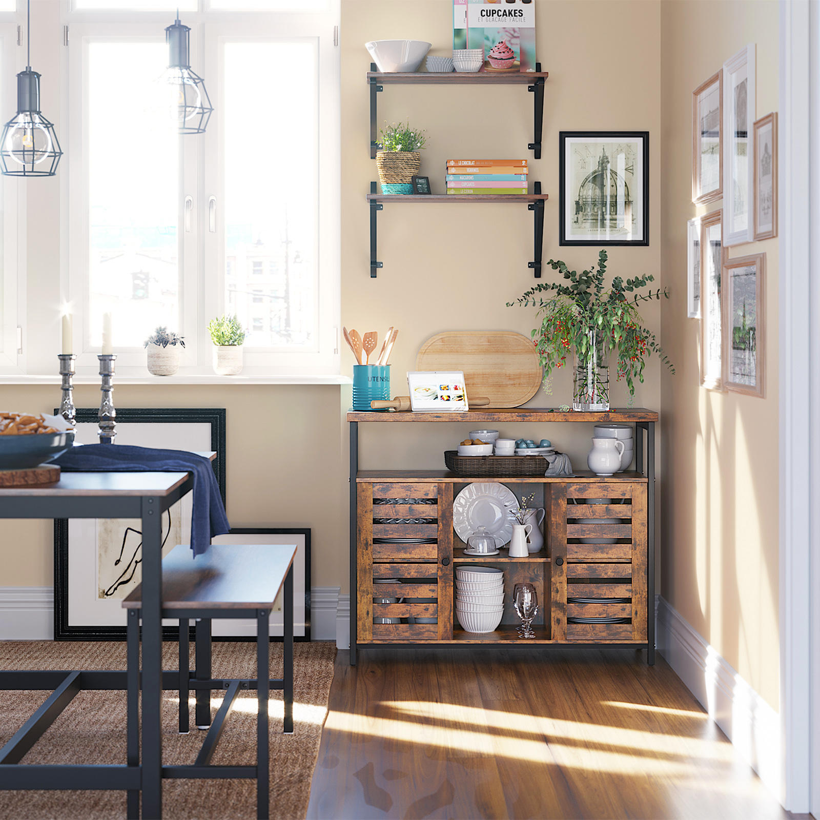 Przestronna komoda w designie vintage LSC brown