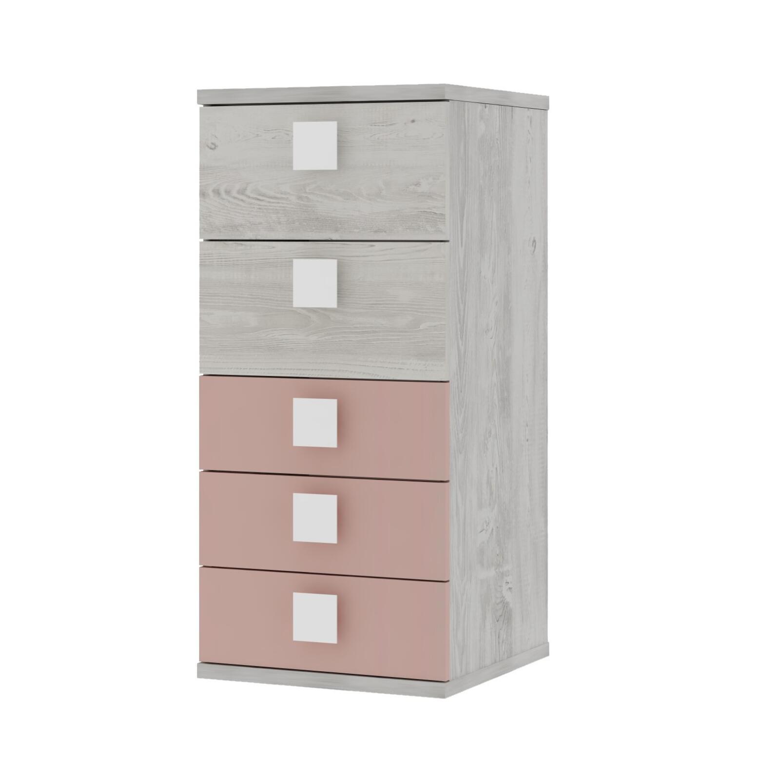 Komoda dziecięca dla dziewczynki cascina,antique pink