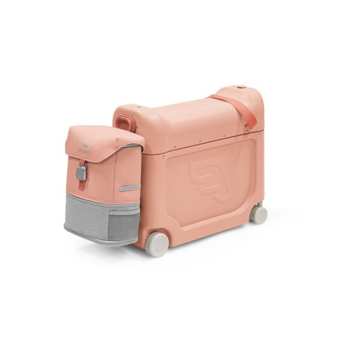Stokke Jetkids Bedbox Travel Bundle New - zestaw podróżny walizka + plecak-Coral Pink