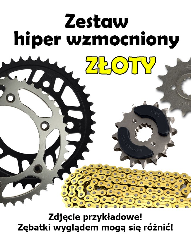 Kawasaki gpz 500 s 1994-2005 zestaw napędowy did hiper wzmocniony złoty 4 5 8 1