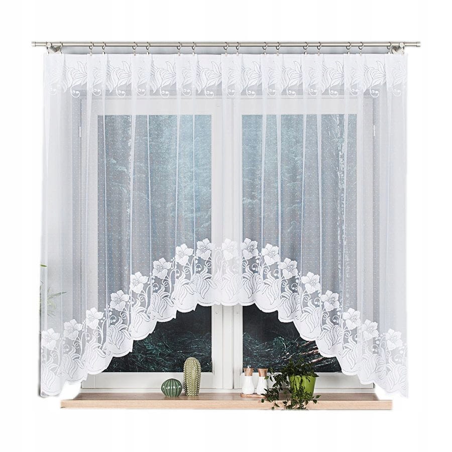 Firanka gotowa 160x310 cm biały 7164 MAGDA