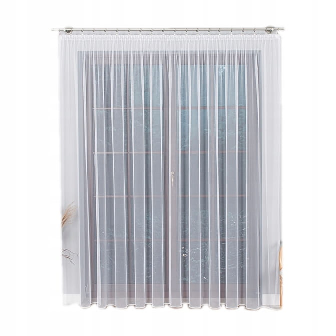 Firanka tiulowa woal grecki 280x200cm - elegancka, biała, ołowianka